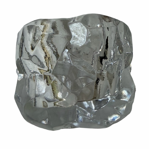 Iittala Finland Crystal Votive Candle Holder Corona Design Jorma Vennola Vintage - Picture 4 of 10